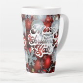 kerst stijl latte mok (Rechterhoek)