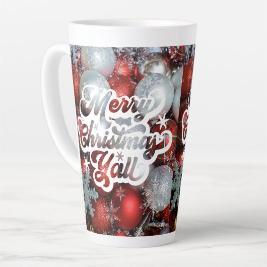 kerst stijl latte mok (Linkerhoek)