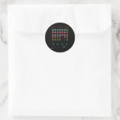 Kerst Stijl Retro Videogame Ronde Sticker (Tas)