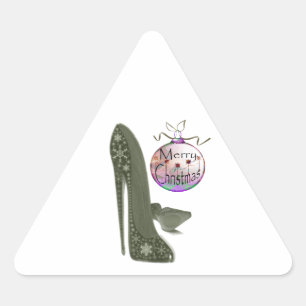 Kerst Stiletto Schoen en Bauble Art Gifts Sticker