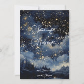 Kerst stille heilige en sterrennacht kaart (Voorkant)