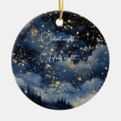 Kerst stille heilige en sterrennacht keramisch ornament (Voorkant)