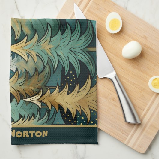 Kerst stille heilige en sterrennacht theedoek (Quarter Fold)