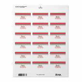 Kerst Stippen Adresetiketten Etiket (Full Sheet)
