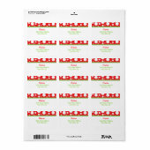 Kerst Stippen adreslabels Etiket (Full Sheet)