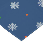 Kerst stippen met sneeuwvlokpatroon korte tafelloper (Hoek)