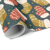 Kerst Stocking Handschoenen Sterrenkerstvakantie Cadeaupapier (Rol Hoek)