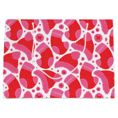 Kerst Stocking rood en roze Groot Cadeauzakje (Voorkant)