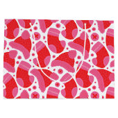 Kerst Stocking rood en roze Groot Cadeauzakje (Achterkant)