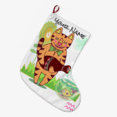 Kerst Stocking Witte Sjabloon Grote Kerstsok (Voorkant (Hangend))