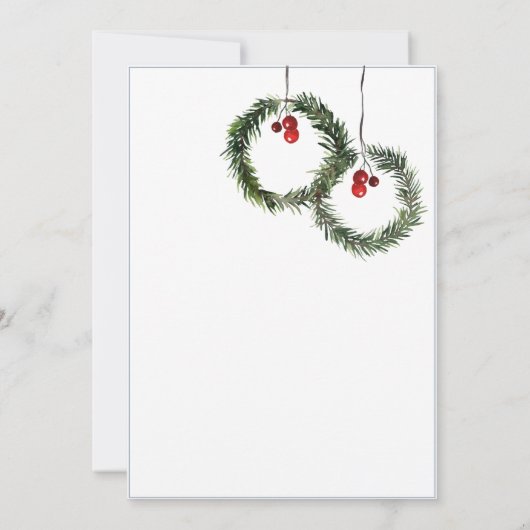 Kerst Stoffig Blauw Winter Feestelijke bruiloft Kaart (Achterkant)