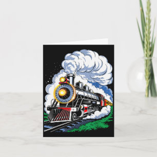 Kerst Stoomlocomotief Trein Vintage Conducteur Man Kaart