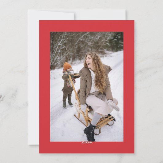 Kerst Storefront Feestdagenkaart (Achterkant)