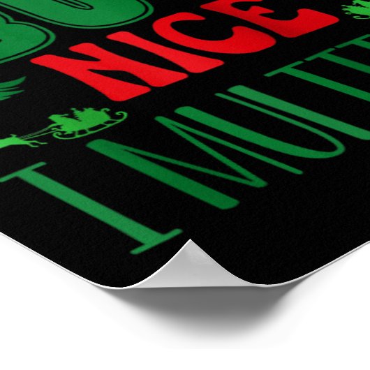Kerst stout maar leuk ik multitask winter holi poster (Hoek)