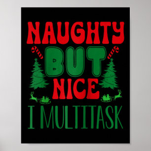 Kerst stout maar leuk ik multitask winter holi poster