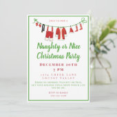 Kerst stout of leuk feestje kaart (Staand voorkant)