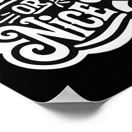 Kerst stout of mooi poster (Hoek)