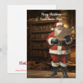 Kerst stoute of leuke lijst van Sinterklaas 1 Feestdagenkaart (Voorkant / Achterkant)