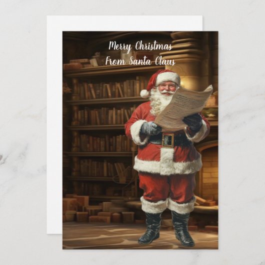 Kerst stoute of leuke lijst van Sinterklaas 1 Feestdagenkaart (Voorkant / Achterkant)