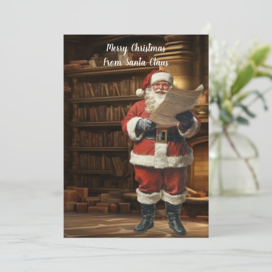 Kerst stoute of leuke lijst van Sinterklaas 1 Feestdagenkaart (Staand voorkant)