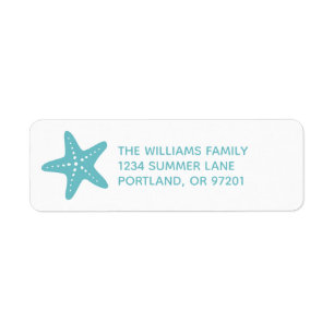 Kerst Strand Retouradres Label