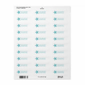 Kerst Strand Retouradres Label (Full Sheet)