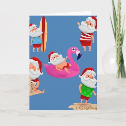 kerst strand sint-claus vakantie (Voorkant)