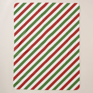 Kerst Streep Dekbed Sherpa Deken