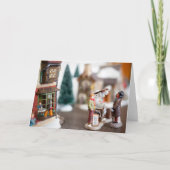 Kerst Street Miniatuur Village Feestdagen Kaart (Voorkant)
