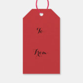 Kerst Strepen Gouden Sterren Cadeaulabel (Achterkant)