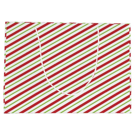 "Kerst strepen" Groot Cadeauzakje (Achterkant)