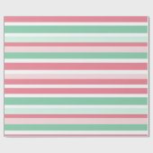 Kerst Strepen Patroon Cadeaupapier (Vlak)
