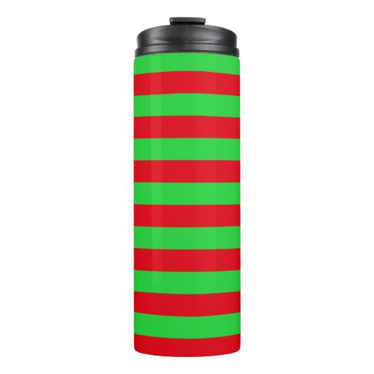 Kerst Strepen Thermosbeker (Voorkant)