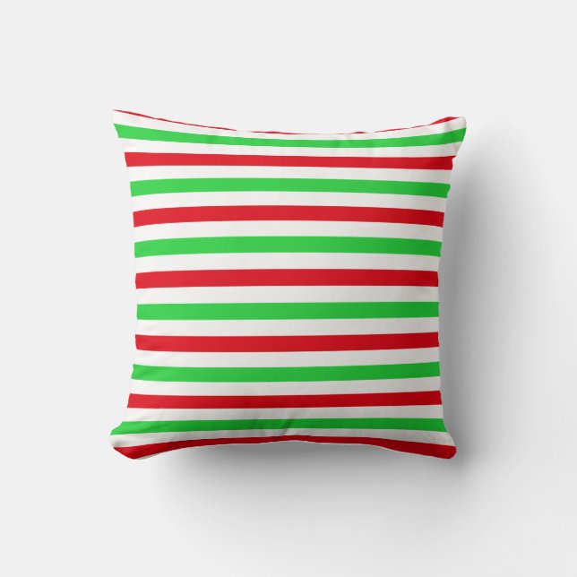 Kerst Strepen Worp Kussen 2 (Voorkant)