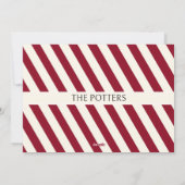 Kerst strips snoep riet patroon foto feestdagenkaart (Achterkant)