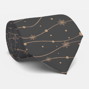 Kerst Stropdas donkergrijs met monogram Stropdas