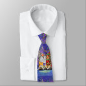 Kerst Stropdas met Happy Party Paar Gnome (Gebonden)