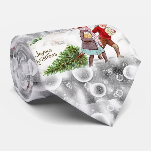 Kerst stropdas, vintage stropdas (Opgerold)