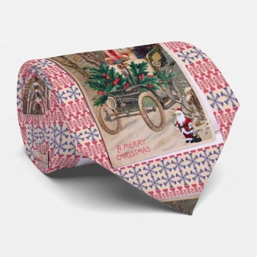 Kerst stropdas, vintage stropdas (Opgerold)