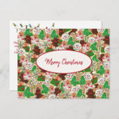 Kerst suiker koekjes bedrijf briefkaart (Voorkant / Achterkant)