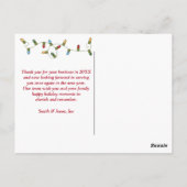 Kerst suiker koekjes bedrijf briefkaart (Achterkant)