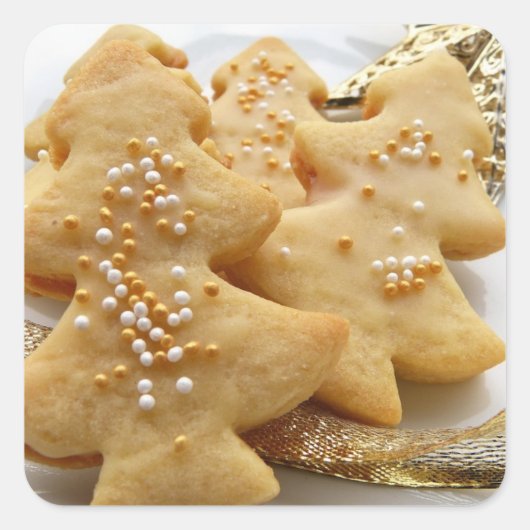 Kerst Suiker Koekjes Sticker (Voorkant)