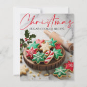 Kerst Suikerkoekjes Receptkaart (Voorkant)