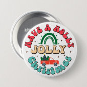 Kerst super leuk ronde button 7,6 cm (Voorkant /achterkant)