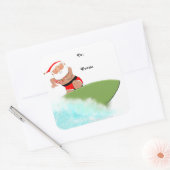 Kerst Surfen Cadeaubijslaters Vierkante Sticker (Envelop)