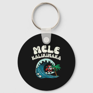 Kerst Surfen Kerstman Mele Kalikimaka Xmas Mannen Sleutelhanger