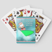 Kerst Surfen Vakantie Gift Pokerkaarten (Achterkant)