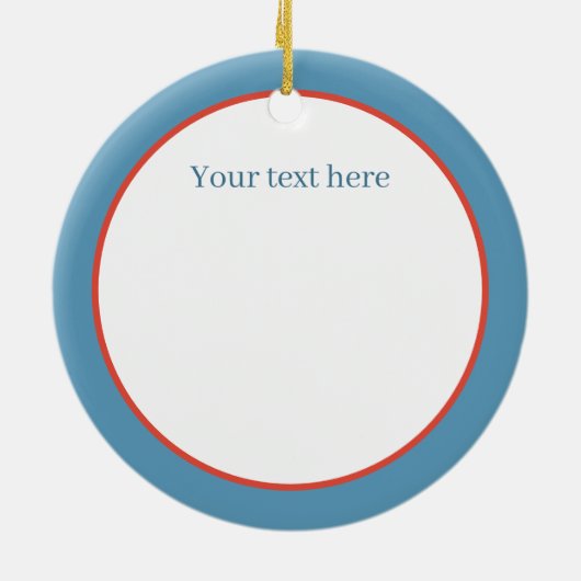 Kerst surfen waterverf Santa tekst toevoegen Keramisch Ornament (Achterkant)