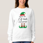 Kerst Sweatshirt Dames - Elf-tastic! (Voorkant)