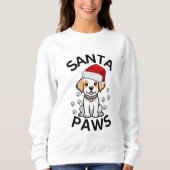 Kerst Sweatshirt Dames - Santa Paws Hond (Voorkant)